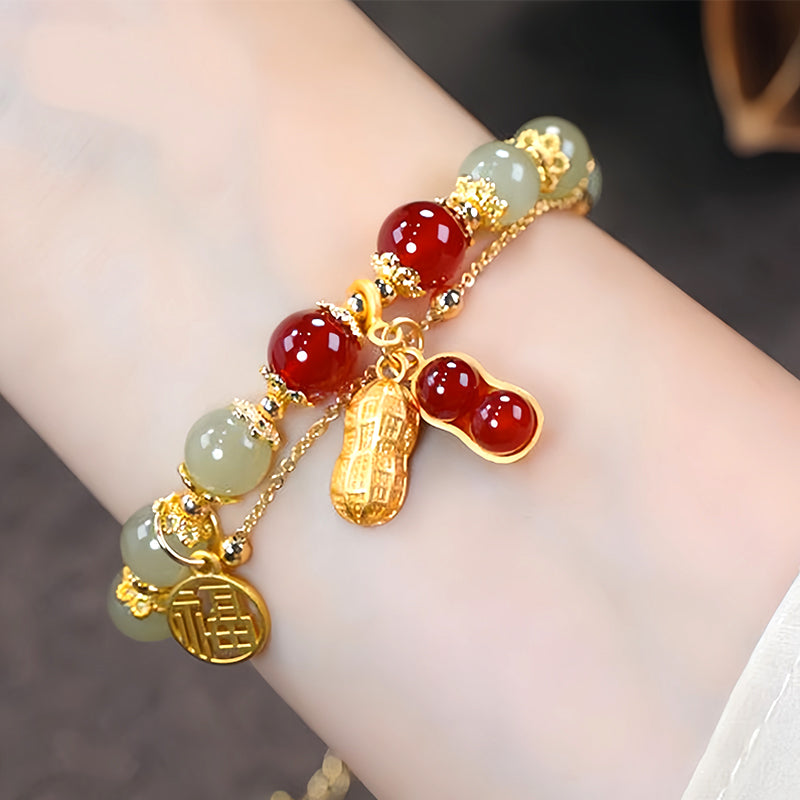 Lucky Peanut Double Strand Bracelet