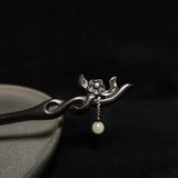 Plum Bone Orchid Hair Stick