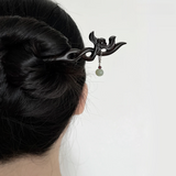 Plum Bone Orchid Hair Stick