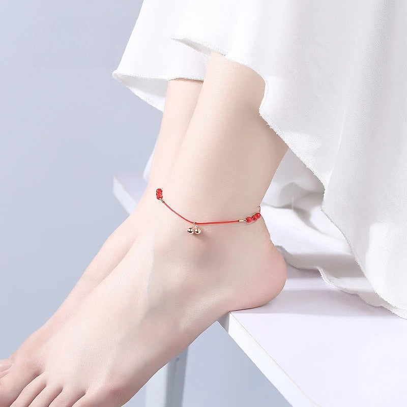 Palace Bell Red Anklet