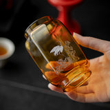 Amber Glow Crane Candlestick