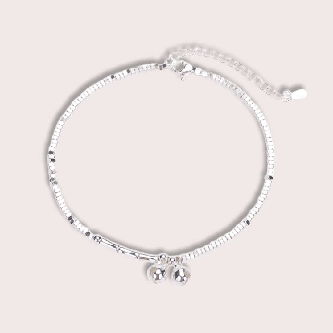 Silver Bell Charm Anklet