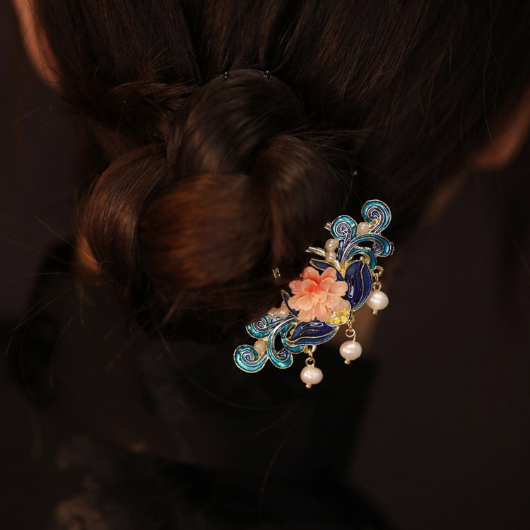 Decorative Cloisonné Hair Comb