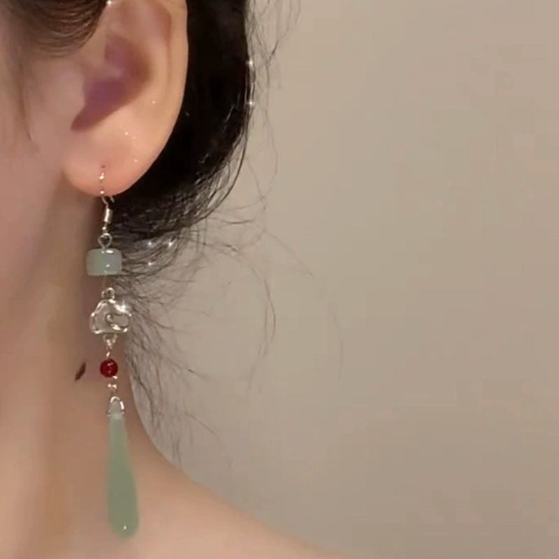 Green Harmony Drop Earrings