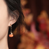 Harvest Pumpkin Dangle Earrings