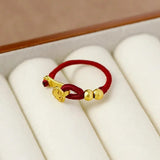 Ruyi Luck Red Cord Ring