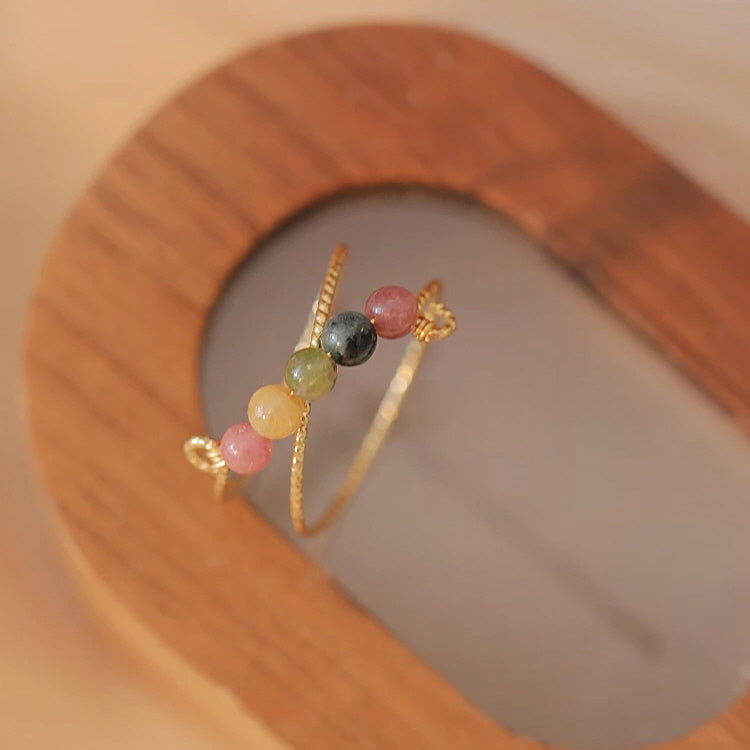 Rainbow Balance Tourmaline Ring