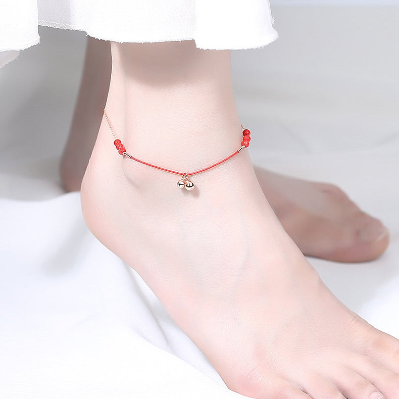 Palace Bell Red Anklet