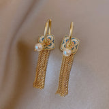 Dancheong Artistry Flower Earrings