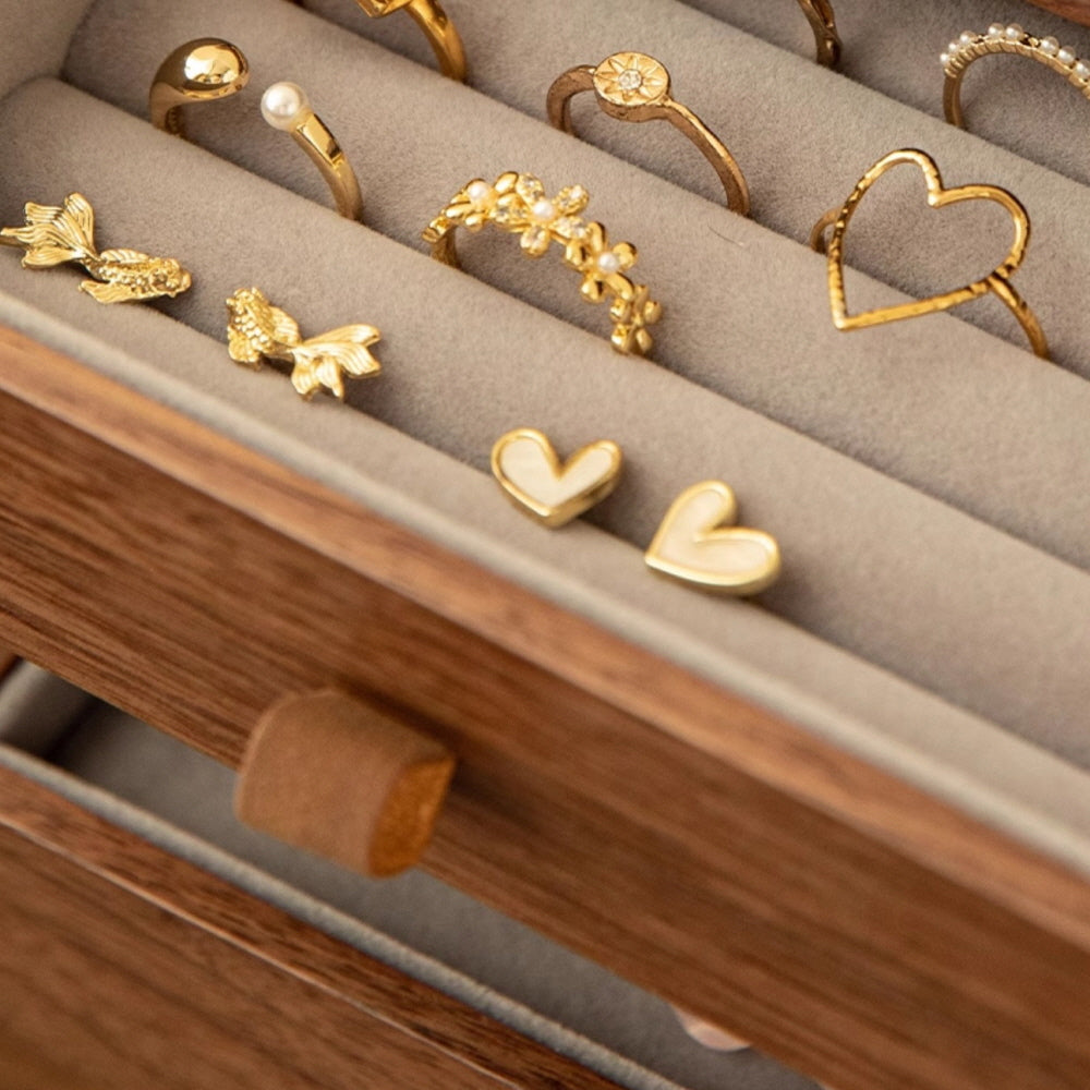 Walnut Ritual Mirror Jewelry Box