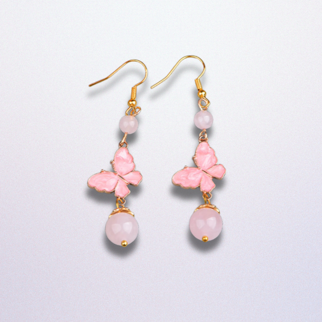Blossom Jade Butterfly Earrings