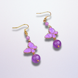 Lavender Jade Butterfly Earrings