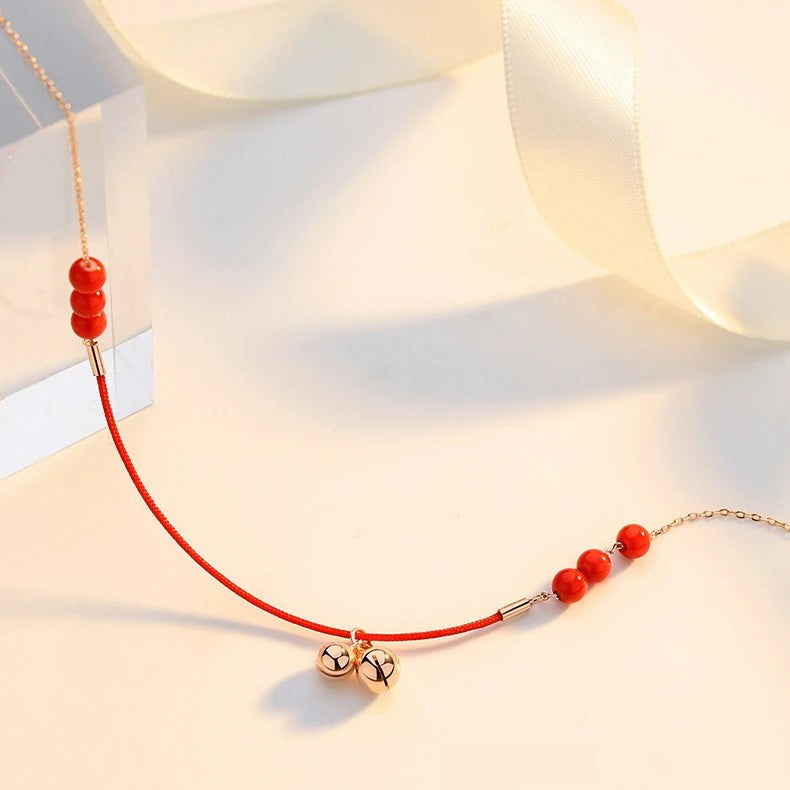 Palace Bell Red Anklet