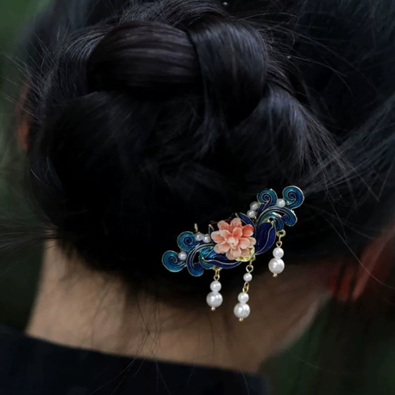 Decorative Cloisonné Hair Comb