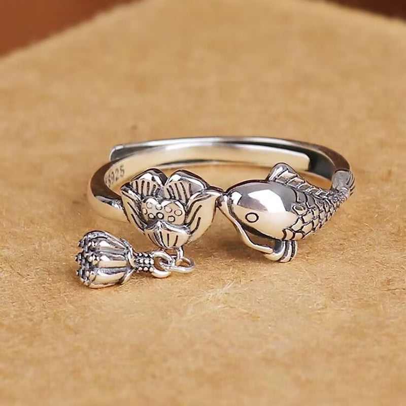 Koi Pond Vingtage Ring