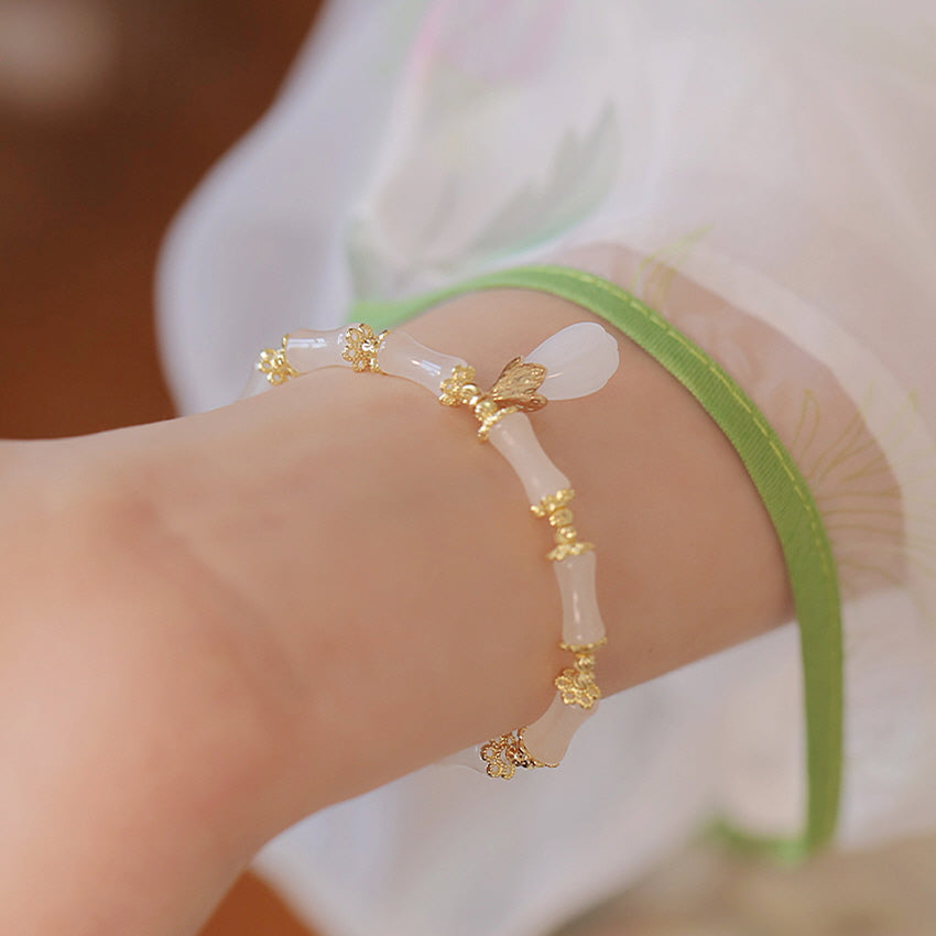Ice Bamboo Magnolia Bracelet