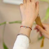 Natural Jade Prosperity Silver Bracelet