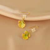 Golden Autumn Biloba Earrings