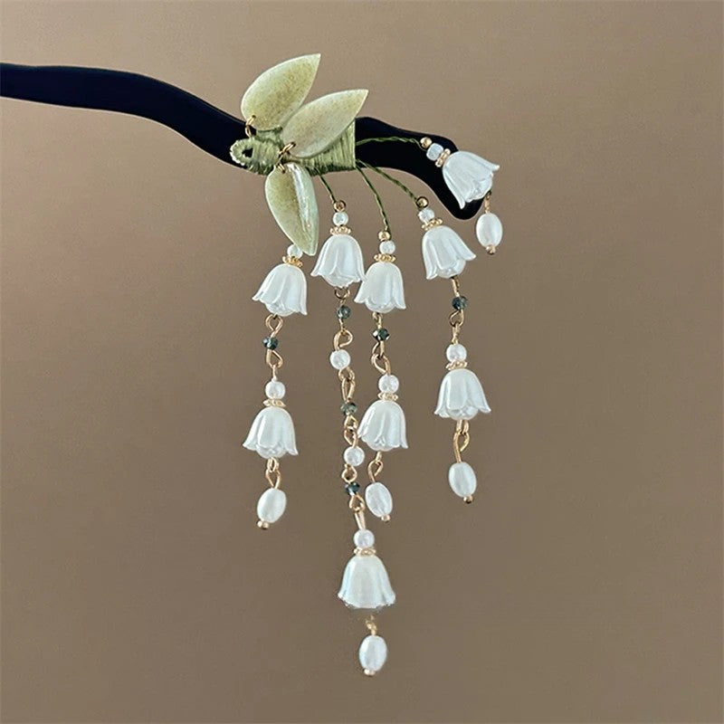 Lily of the Valley Tassel Hairstick