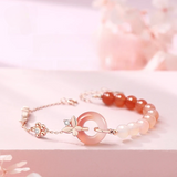 Pink Crystal Balance Agate Bracelet
