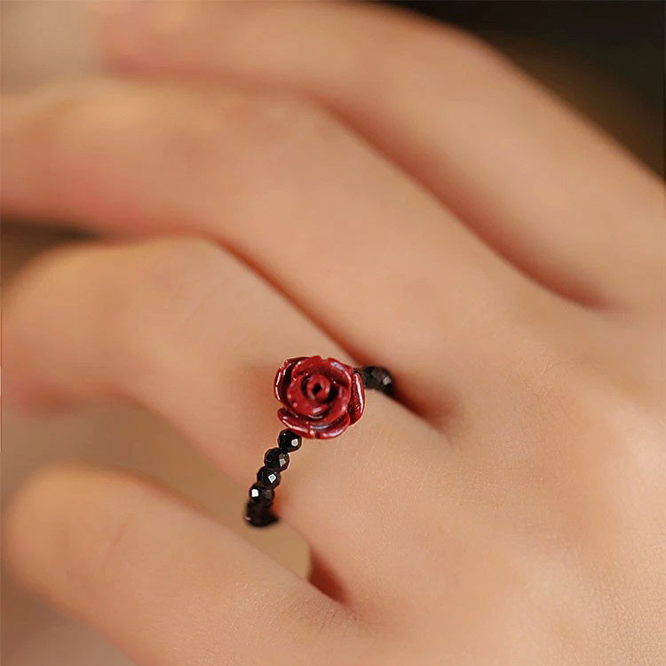 Energy Cinnabar Rose Ring