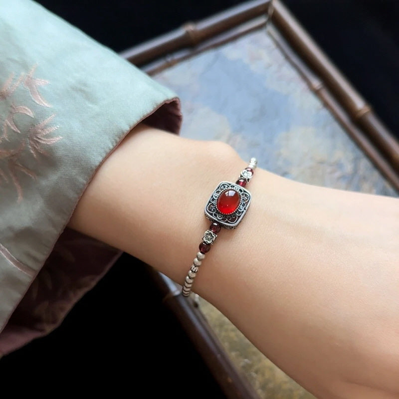 Mystic Harmony Retro Silver Bracelet