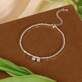 Silver Bell Charm Anklet