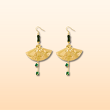 Folding Fan Statement Earrings
