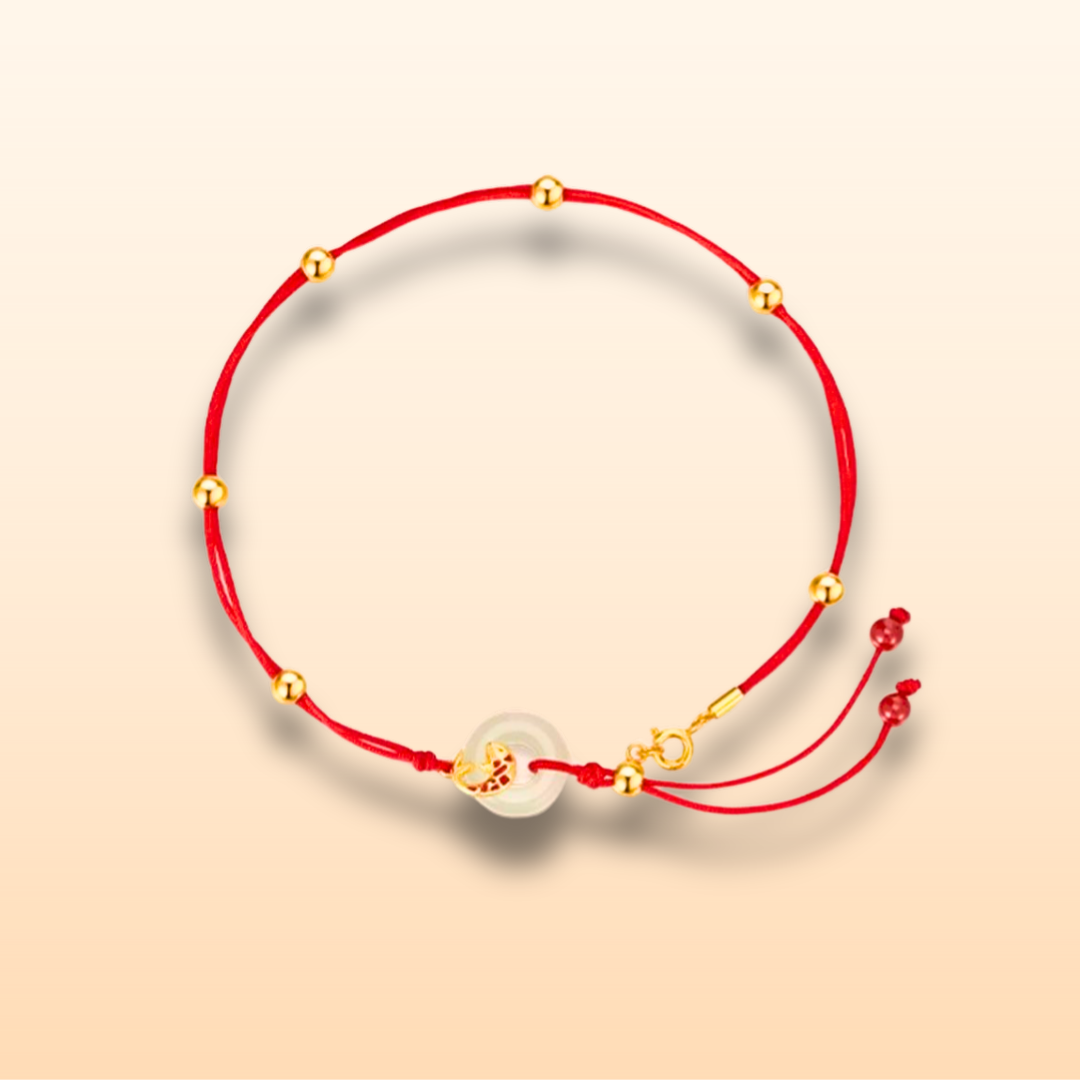 Koi Orbit Celestial Jade Anklet
