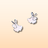 Timeless Pure Silver Ginkgo Earrings