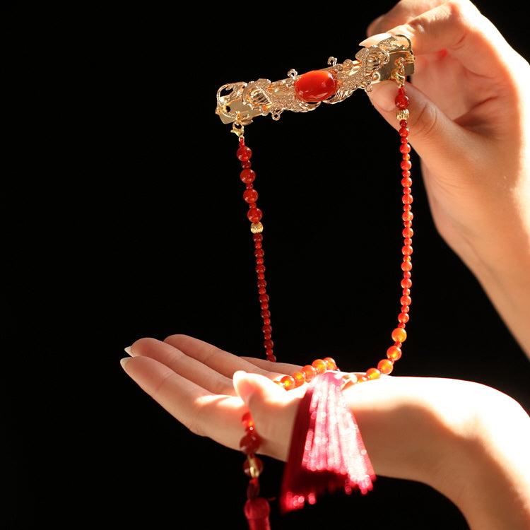 Empress Dual Tassel Hair Pin