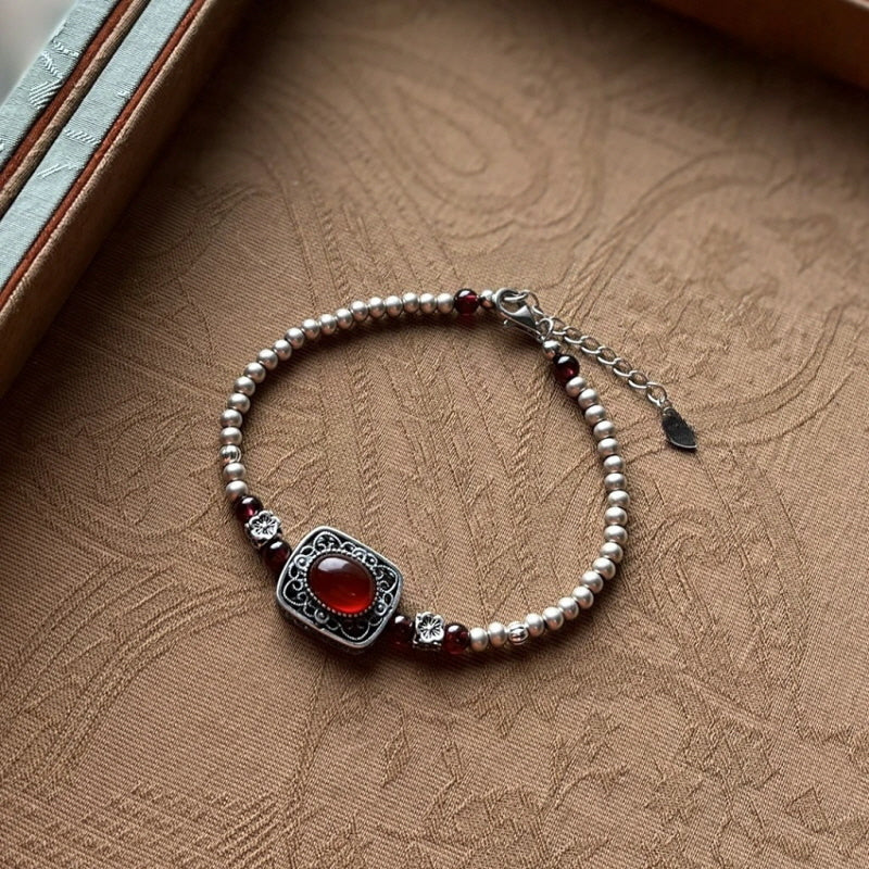 Mystic Harmony Retro Silver Bracelet