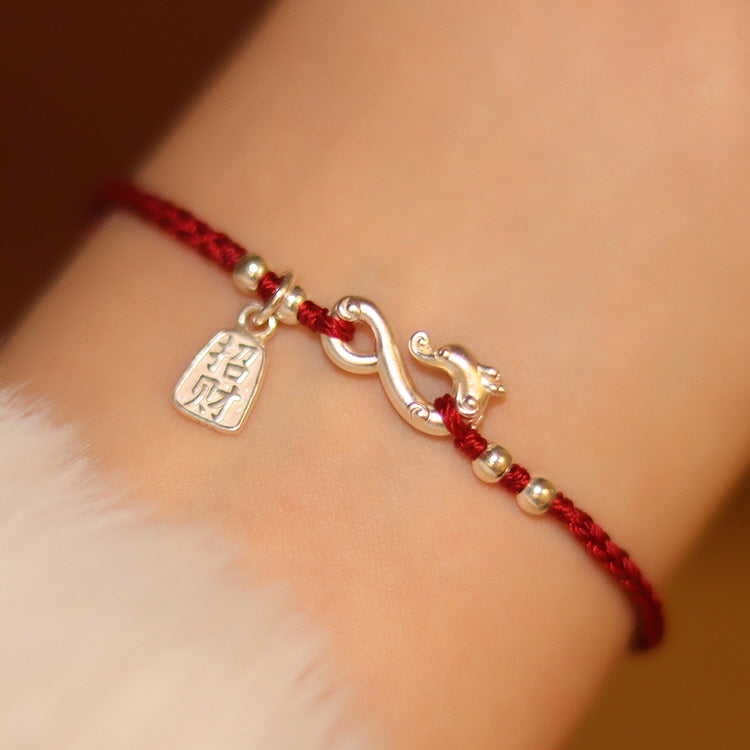 Lucky Dragon Silver Bracelet