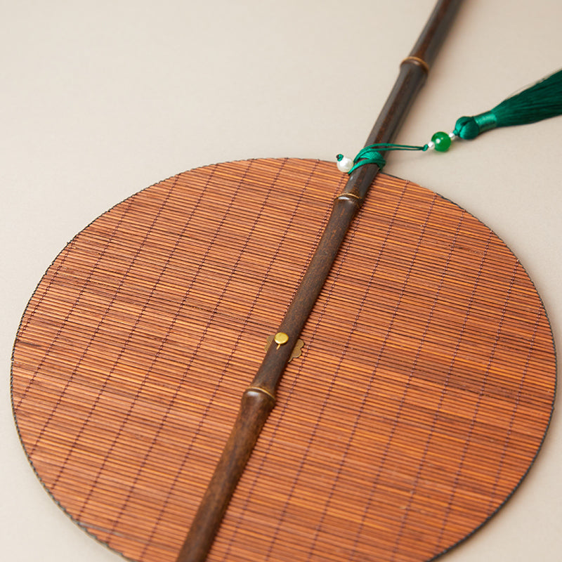 Heritage Bamboo Tassel Fan
