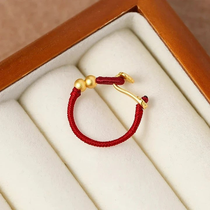 Ruyi Luck Red Cord Ring