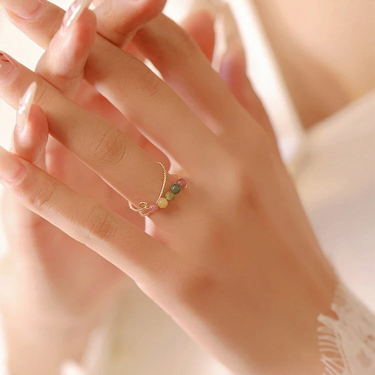 Rainbow Balance Tourmaline Ring