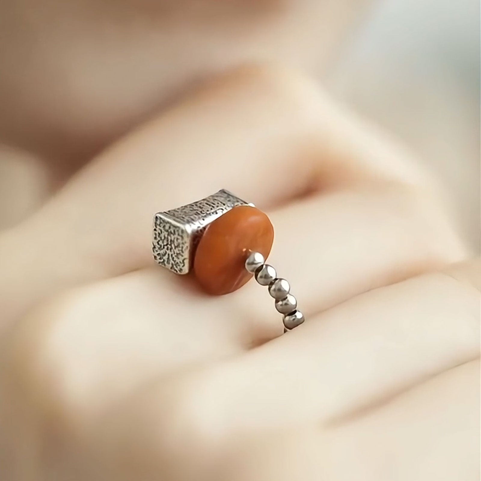 Persimmon Wish Silver Ring