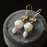 Summer Lily Ribbon Drop Earrings