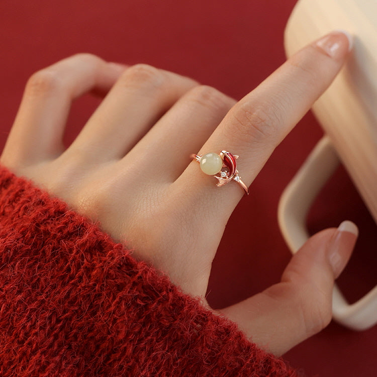 Koi Treasure Silver Ring