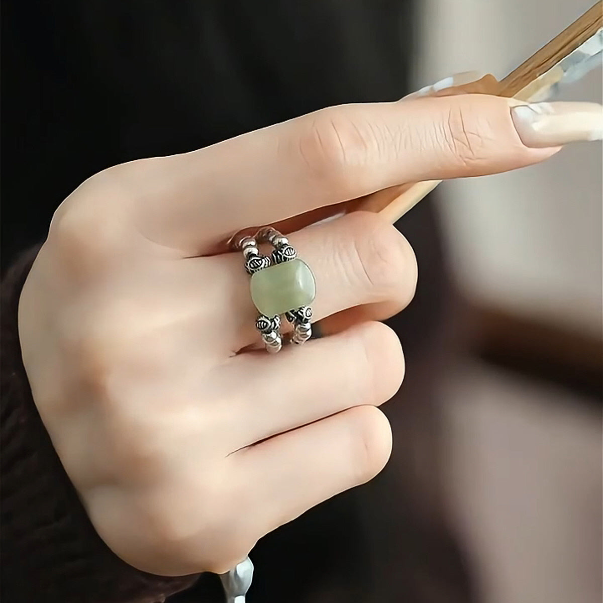 Ancient Fish Bead Ring