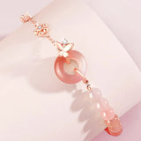 Pink Crystal Balance Agate Bracelet