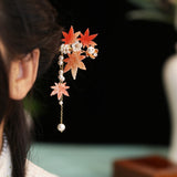 Gradient Maple Leaf Hairpin