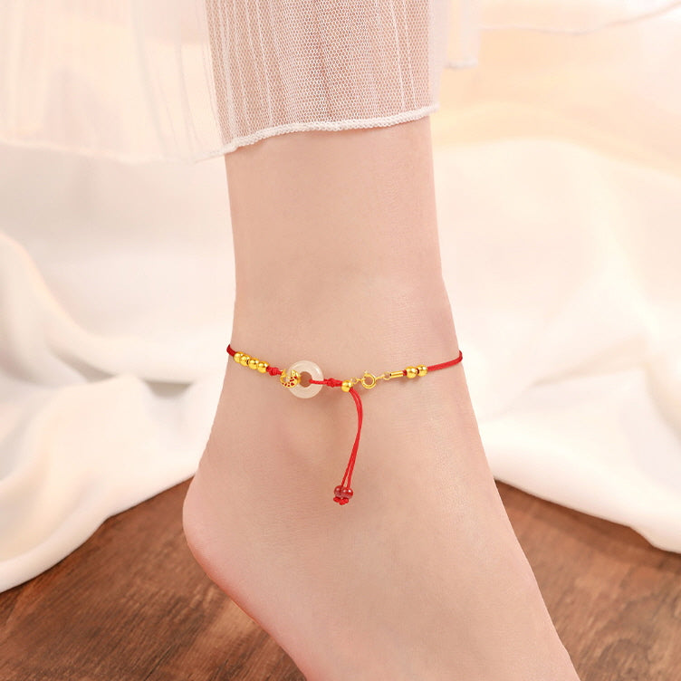 Koi Orbit Celestial Jade Anklet