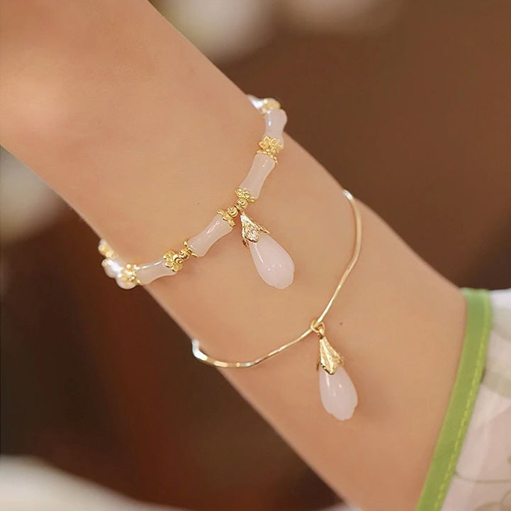 Magnolia Ice Green Bamboo Bracelet