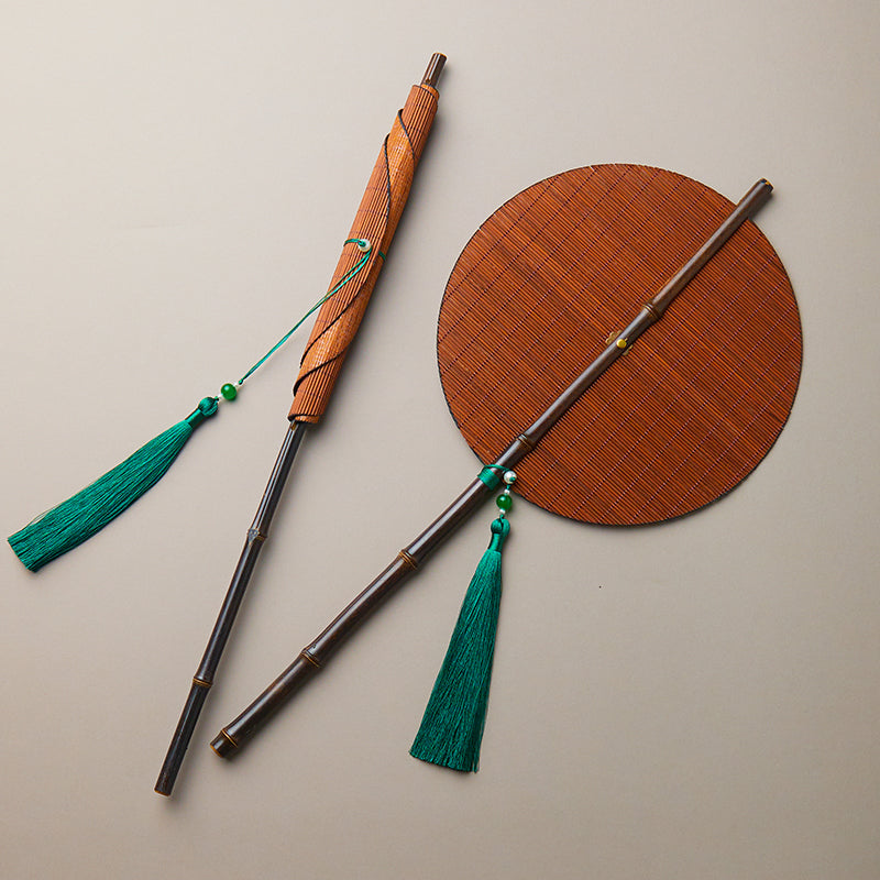 Heritage Bamboo Tassel Fan