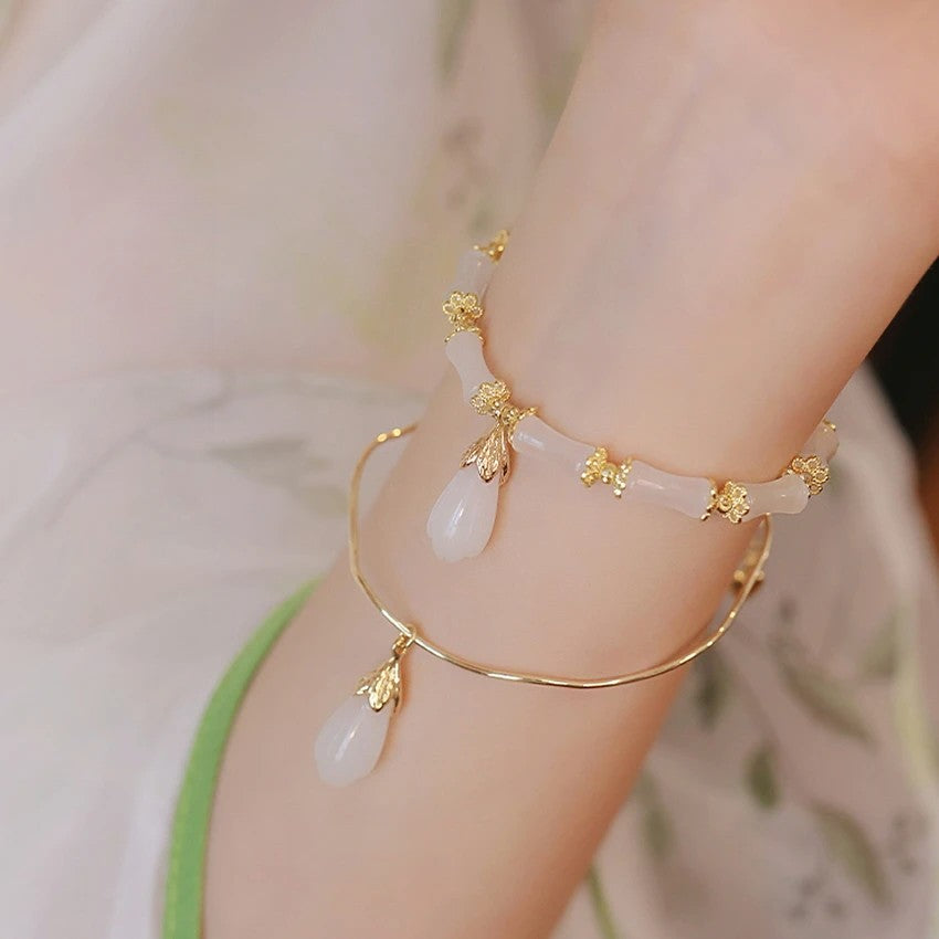 Ice Bamboo Magnolia Bracelet