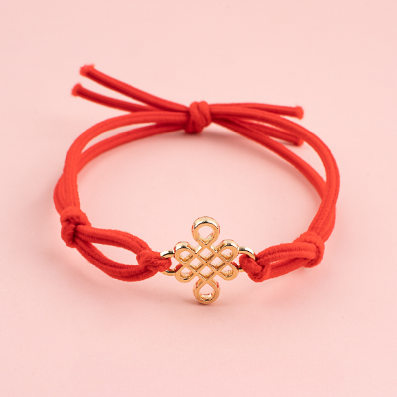 Eternal Knot Red Hair Tie
