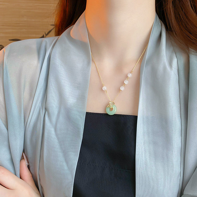 New Ancient Jade Ginkgo Necklace