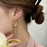 Dancheong Artistry Flower Earrings
