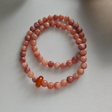 Peach Aura Agate Bracelet